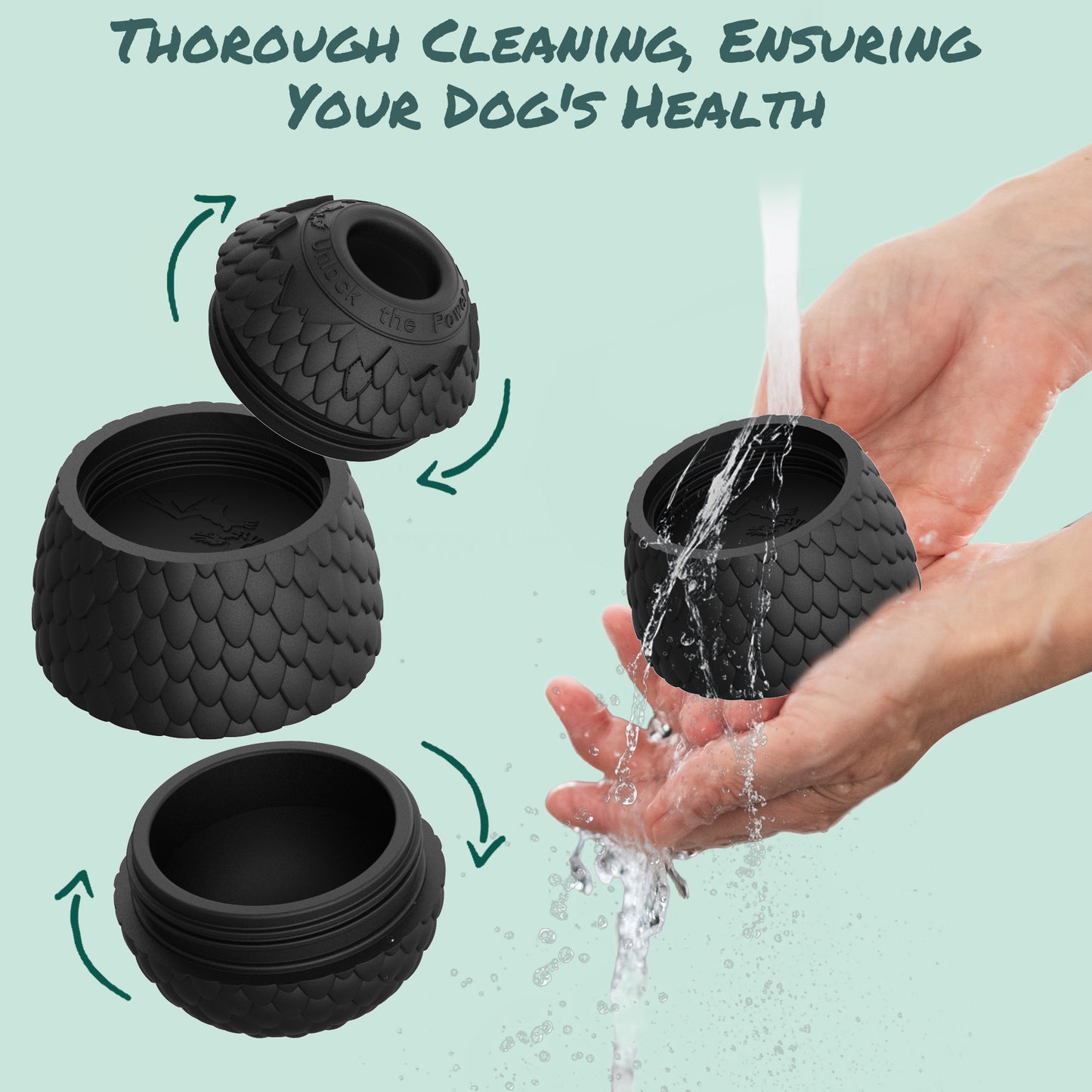 Treat Dispensing Dog Chew Toy – Freezable Fillable Rubber Enrichment Lick Toy with Dragon Egg Design, Long-Lasting Interactive Puzzle Toy for Dogs to Keep Them Busy (Red)