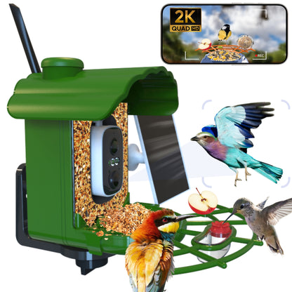 Smart Bird Feeder with Camera Solar-Powered, 1.5L Large Capacity, AI Bird Identification for 13,000+ Species, Auto Capture & Real-Time Notifications