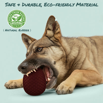 Treat Dispensing Dog Chew Toy – Freezable Fillable Rubber Enrichment Lick Toy with Dragon Egg Design, Long-Lasting Interactive Puzzle Toy for Dogs to Keep Them Busy (Red)