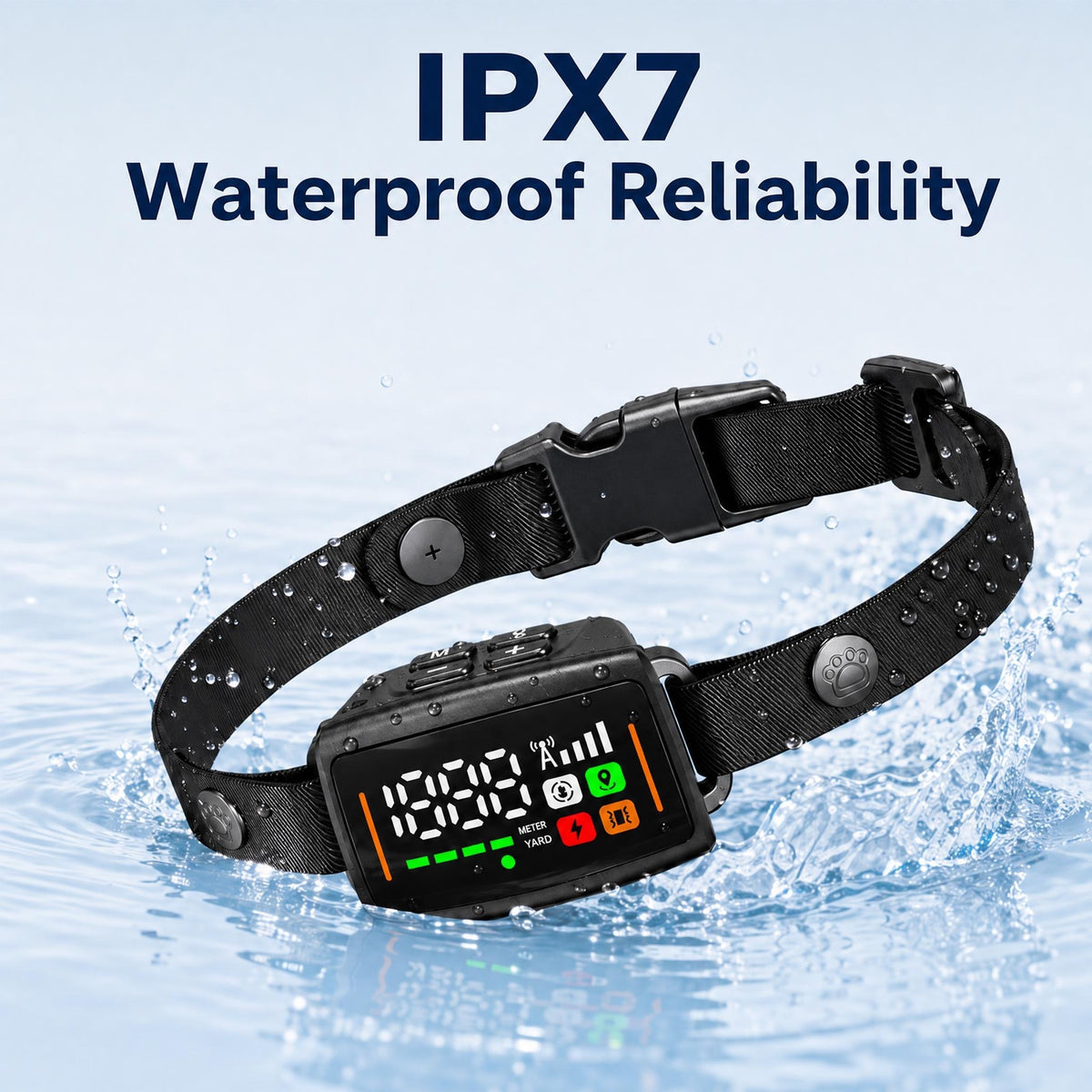 GPS Wireless Dog Fence System, Electric Fence for Dogs with Adjustable Warning Strength, Safe Zone Radius 33-1999 Yard, IPX7 Waterproof Invisible Fences