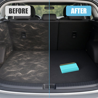 SAMFAT Pet Hair Removal Tool - Dog Hair Remover for Carpets, Couch, Car Interior, Dog Bed, Cat Mats, Reusable Cleaning Lint Brushes, Portable Carpet Scraper