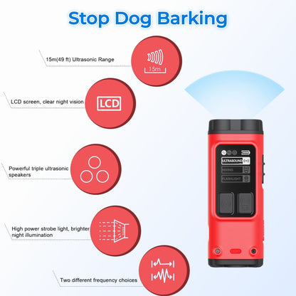 Dog Bark Deterrent Device, Rechargeable Anti-Barking Device for Indoor and Outdoor Use, Compact Bark Control Tool for Dogs, Safe and Humane Behavior Training