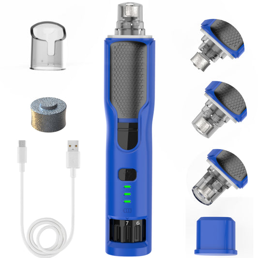 Dog Nail Grinder – Power Dog Nail Trimmers Quiet with Dust Cap Electric Pet Toenail File Tool for Large Medium Small Dogs Cats