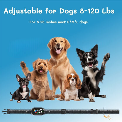 Smart Dog Bark Collar, AI-Powered Bark Detection Collar with 5 Modes & 5 Adjustable Sensitivity & Bark Counter, Waterproof Automatic Shock Collar for Small Medium Large Dogs 8-120lbs