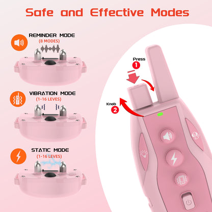 SAMFAT Dog Training Collar with Remote 3300Ft 3 Correction Modes Rechargeable Shock E Collar