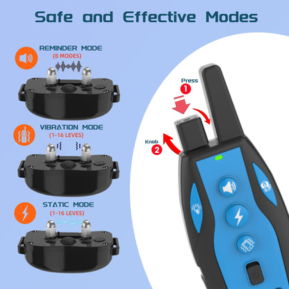 SAMFAT Dog Shock Collar with Remote 3300Ft 3 Correction Modes Rechargeable Training E Collar