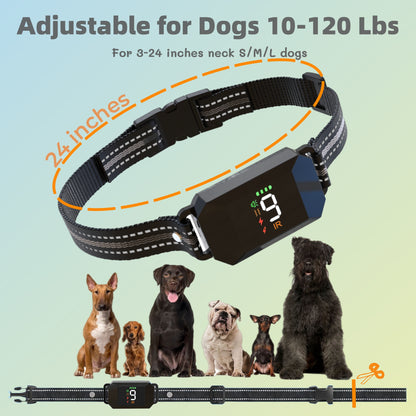 Dog Trining Collar (8-120lbs) - Shock Collar for Dogs with 3 Correction Modes Rechargeable for Small Medium Large Dogs