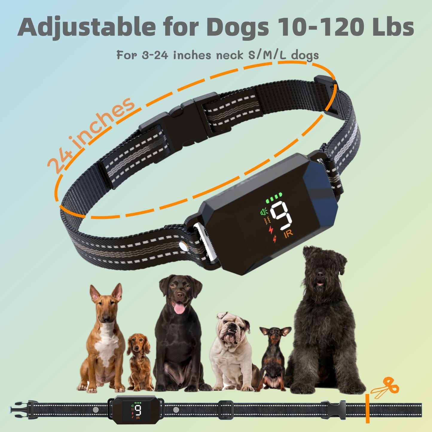 Dog Trining Collar 2 Dogs (8-120lbs) - Shock Collar for Dogs with 4 Correction Modes Rechargeable for Small Medium Large Dogs