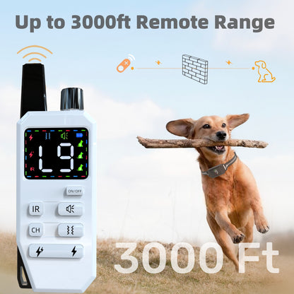 Dog Trining Collar (8-120lbs) - Shock Collar for Dogs with 3 Correction Modes Rechargeable for Small Medium Large Dogs
