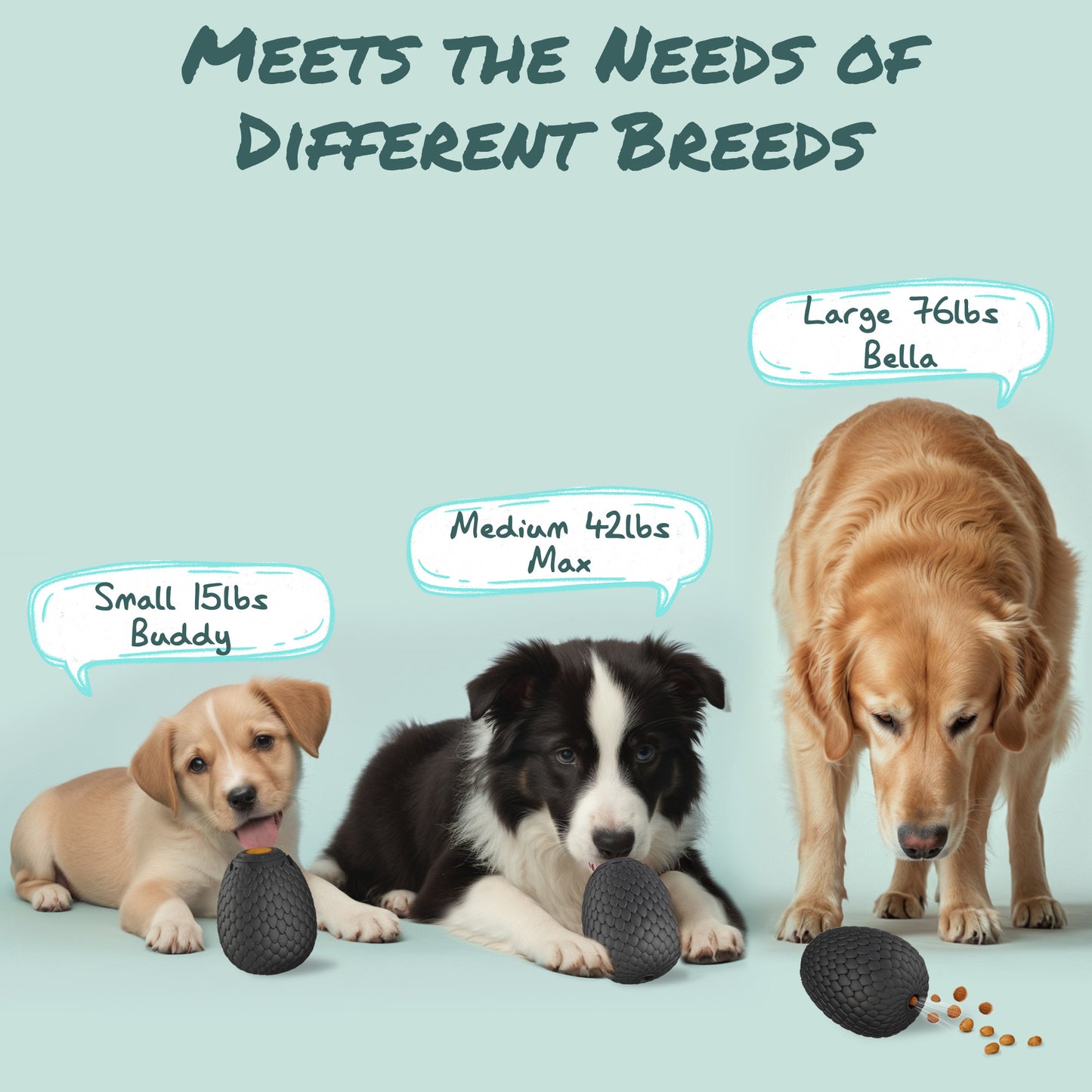 Treat Dispensing Dog Chew Toy – Freezable Fillable Rubber Enrichment Lick Toy with Dragon Egg Design, Long-Lasting Interactive Puzzle Toy for Dogs to Keep Them Busy (Red)