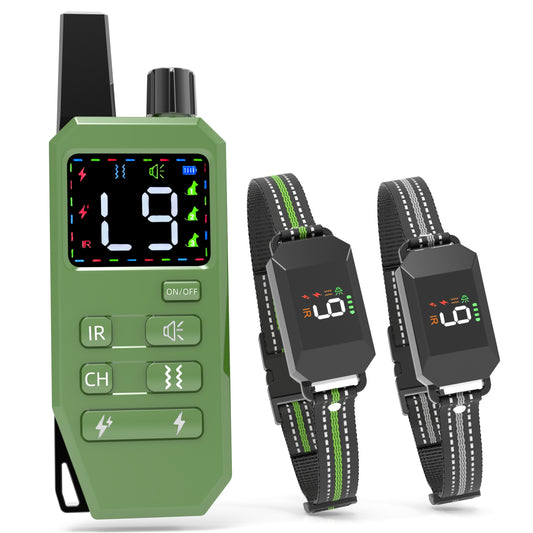 Dog Trining Collar 2 Dogs (8-120lbs) - Shock Collar for Dogs with 4 Correction Modes Rechargeable for Small Medium Large Dogs