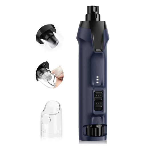 Dog Nail Grinder – Power Dog Nail Trimmers Quiet with Dust Cap Electric Pet Toenail File Tool for Large Medium Small Dogs Cats