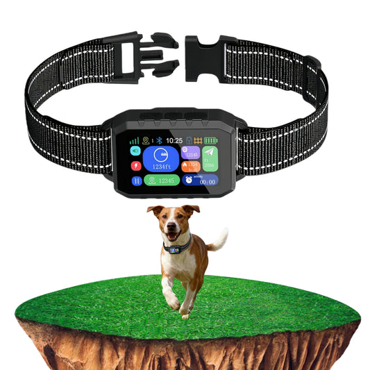 GPS Wireless Dog Fence, App Controlled Custom Boundary up to 7000ft Electric Fence for Dogs with Adjustable Warning Strength