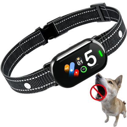 Smart Dog Bark Collar, AI-Powered Bark Detection Collar with 5 Modes & 5 Adjustable Sensitivity & Bark Counter, Waterproof Automatic Shock Collar for Small Medium Large Dogs 8-120lbs