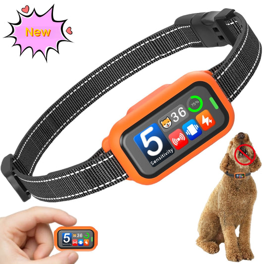 Smart Bark Collar for Dog 8-120lbs, 2026 AI-Powered Bark Detection Collar with Bark Counter & 5 Adjustable Sensitivity, Waterproof Automatic Shock Collar for Small Medium Large Dogs