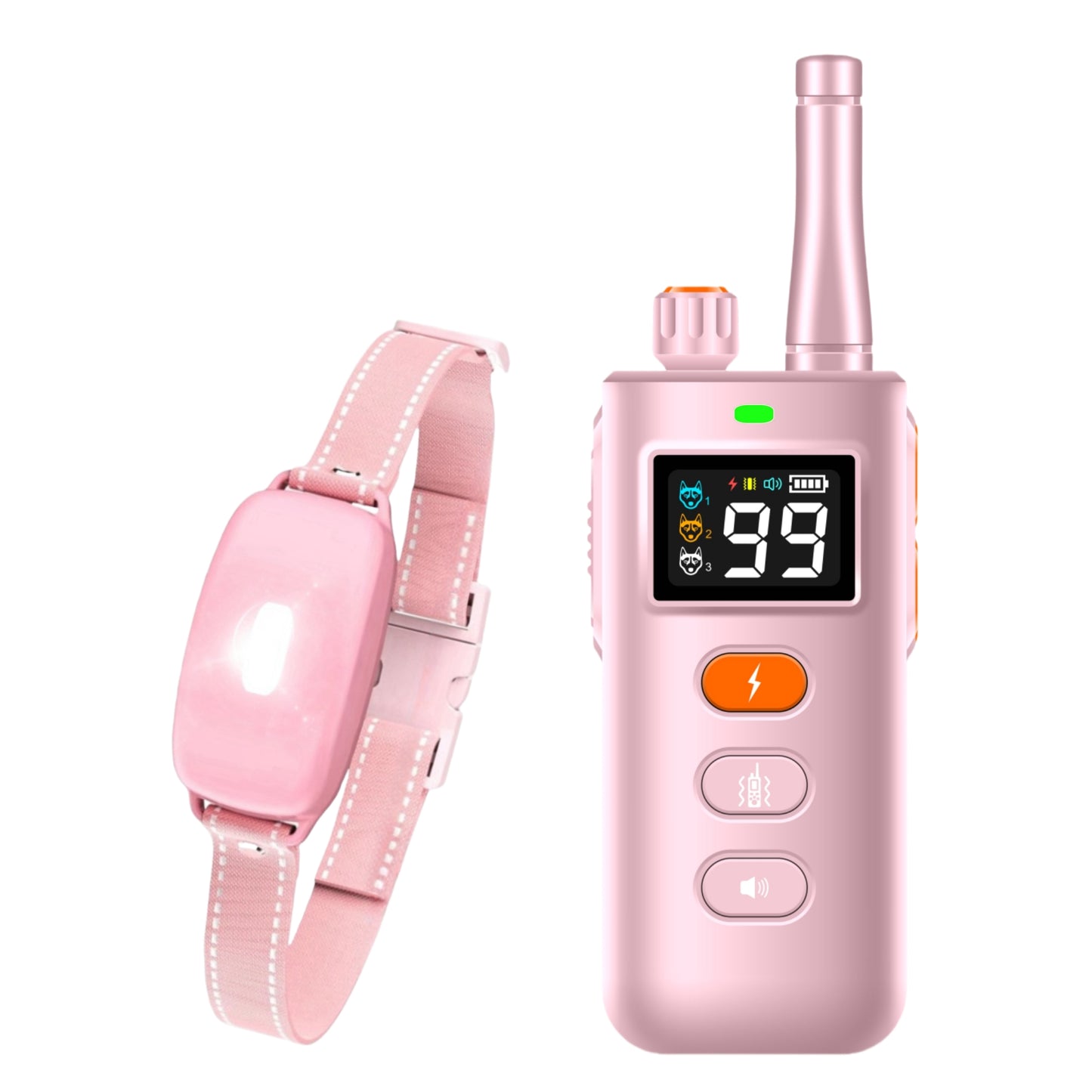 SAMFAT Dog Training Collars with Remote - 3300 Ft Dog Shock Collar with 3 Modes Reminder Vibration Static IPX7 Waterproof Night Light Rechargeable E Collars for Large Medium Small Dogs