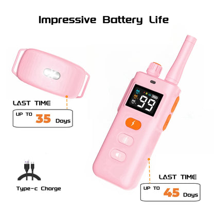 SAMFAT Dog Training Collars with Remote - 3300 Ft Dog Shock Collar with 3 Modes Reminder Vibration Static IPX7 Waterproof Night Light Rechargeable E Collars for Large Medium Small Dogs